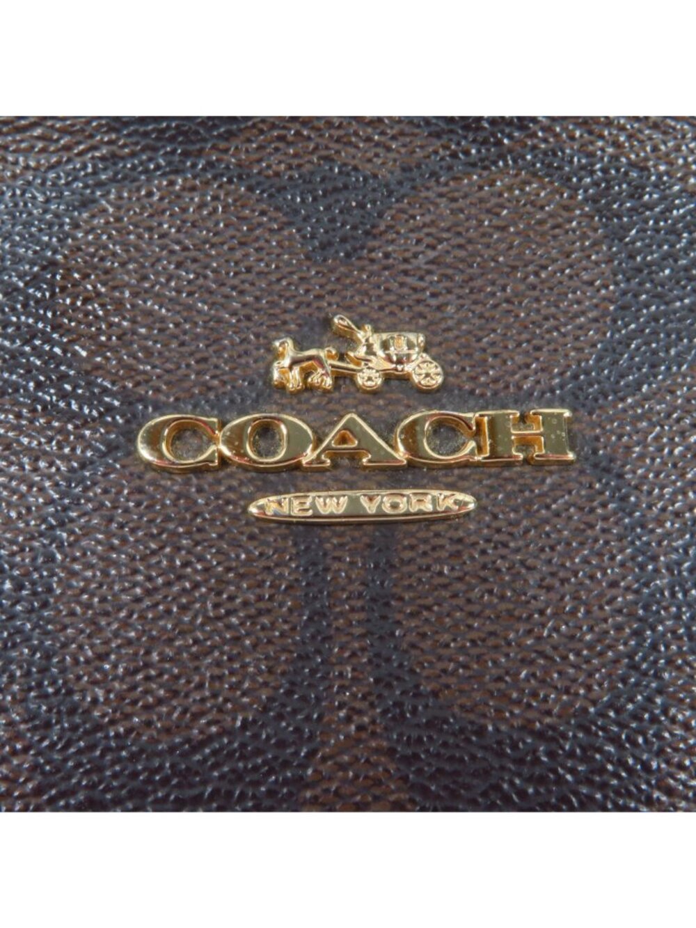 Coach Signature Christie Carryall Small w/ Wallet Black Brown PVC F58291 F16107 - Picture 8 of 16